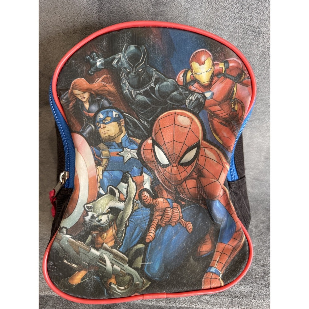 Marvel Avengers Toddler Backpack Spider-Man‎ Iron Man Captain America Black 10in